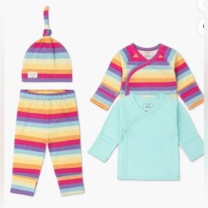 Paris Hilton + Monica + Andy 4 Piece Organic Cotton Cuddle Gift Set 3 -6 Months